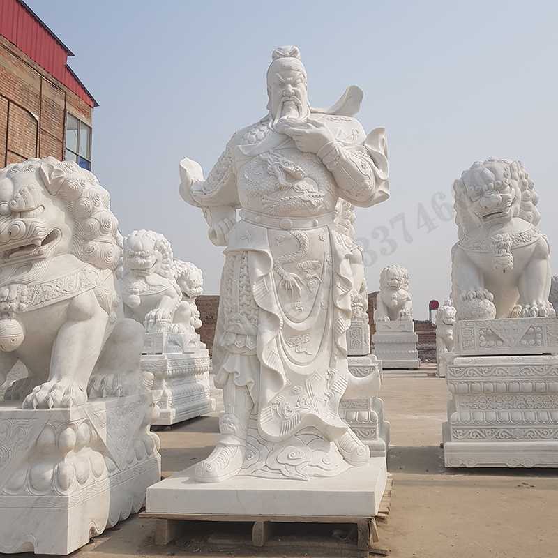 漢白玉關公像，石雕關公像，大理石關公雕像，關羽雕像，河北石雕關公廠家2.jpg